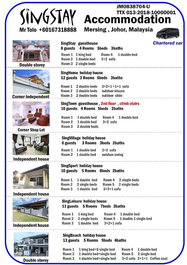 SingLeisure Holiday House Mersing Exterior foto